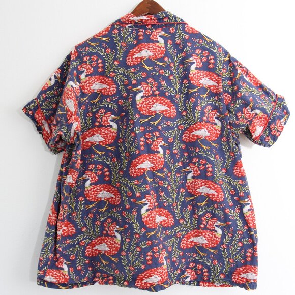 PRINTFRESH Queen Lotus Short PJ Pajama Sleep Set Indigo Bird Cotton Size 1X - Picture 7 of 16